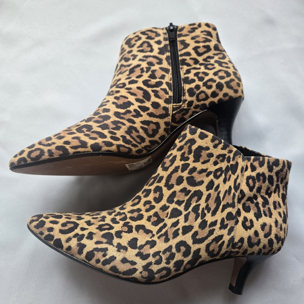 Clarks Leopard Print Ankle Booties